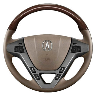 B&I® - Premium Design Black Leather Steering Wheel with Black Carbon Grip Steering Wheel