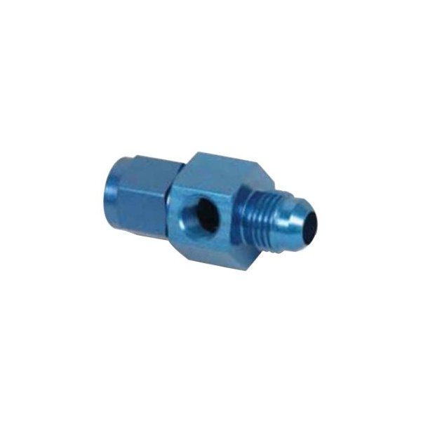 Big End Performance® - -8 AN Female to -8 AN Male Gauge Adapter, Blue
