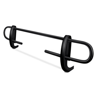Black Horse® - Double Tube Black Rear Bumper Guard