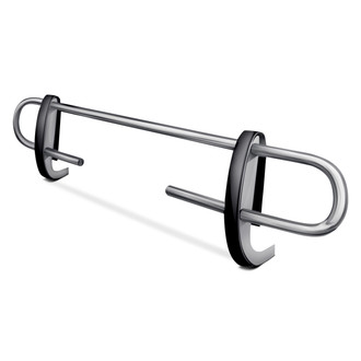 Black Horse® - Double Tube Polished Rear Bumper Guard