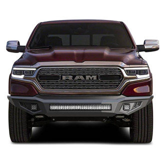 Black Horse® - Armour II Full Width Black Front HD Bumper with Hoop