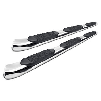 Black Horse® - 5" Extreme Wheel-to-Wheel Polished Oval Side Steps