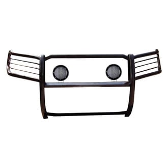 Black Horse® - Modular Design Black Grille Guard with 5.3" Black LED Lights