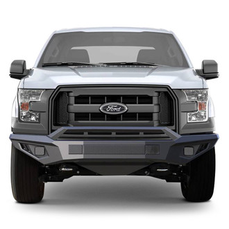 Black Horse® - Armour II Full Width Black Front HD Bumper with Hoop