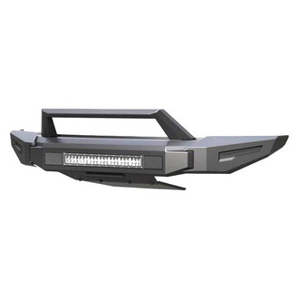 Black Horse® - Armour II Full Width Black Front Modular Bumper with Hoop