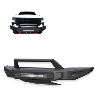 Black Horse® - Armour II Full Width Black Front Modular Bumper with Hoop