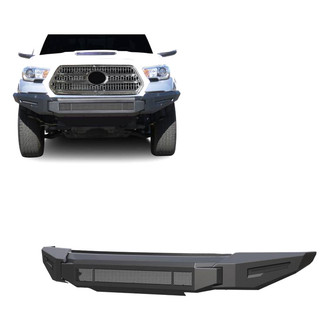 Black Horse® - Armour II Full Width Black Front Modular Bumper