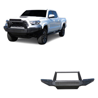 Black Horse® - Armour II Full Width Black Front Modular Bumper with Hoop