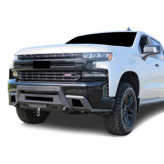 Black Horse® - Armour III Stubby Black Front HD Bumper with Hoop