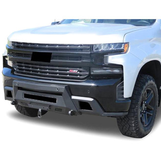 Black Horse® - Armour III Stubby Black Front HD Bumper with Hoop