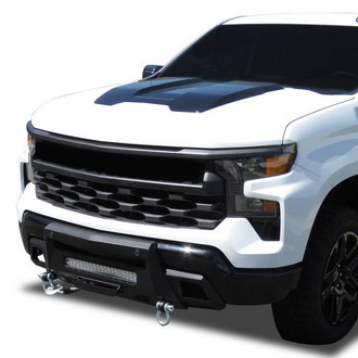 Black Horse® - Armour III Stubby Black Front HD Bumper with Hoop