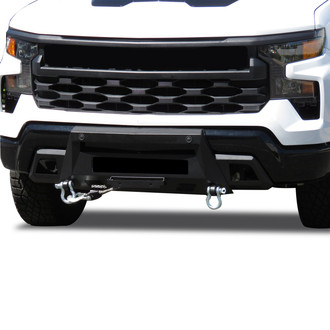 Black Horse® - Armour III Stubby Black Front HD Bumper with Hoop