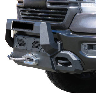 Black Horse® - Armour III Stubby Black Front HD Bumper with Hoop