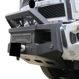 Black Horse® - Armour III Stubby Black Front HD Bumper with Hoop