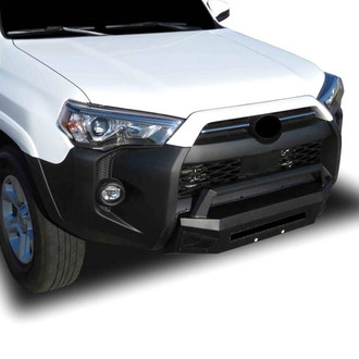 Black Horse® - Armour III Light Stubby Black Front HD Bumper with Hoop