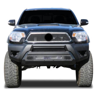 Black Horse® - Armour III Light Stubby Black Front HD Bumper with Hoop
