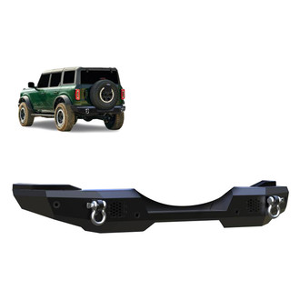 Black Horse® - Armour Full Width Black Rear HD Bumper