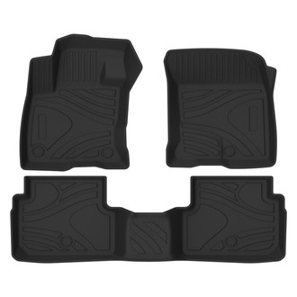 Black Horse® - Totaliner Heavy Duty 1st & 2nd Row Black TPE Floor Mat Set