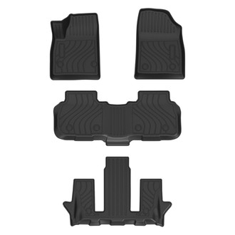 Black Horse® - Totaliner Heavy Duty 1st, 2nd & 3rd Row Black TPE Floor Mat Set