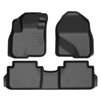 Black Horse® - Totaliner Heavy Duty 1st & 2nd Row Black TPE Floor Mat Set