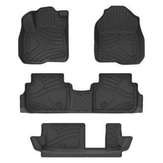 Black Horse® - Totaliner Heavy Duty 1st, 2nd & 3rd Row Black TPE Floor Mat Set