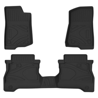 Black Horse® - Totaliner Heavy Duty 1st & 2nd Row Black TPE Floor Mat Set