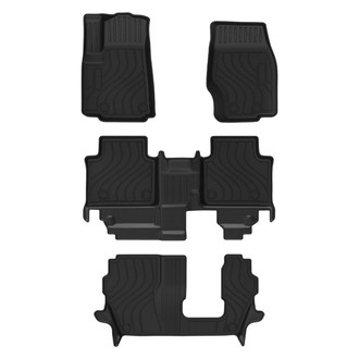 Black Horse® - Totaliner Heavy Duty 1st, 2nd & 3rd Row Black TPE Floor Mat Set