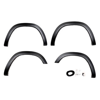 Black Horse® - OE Factory Style Black Polypropylene Front and Rear Fender Flares