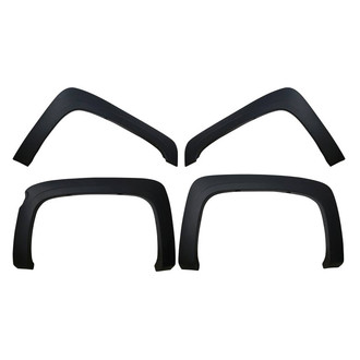 Black Horse® - OE Factory Style Black Polypropylene Front and Rear Fender Flares