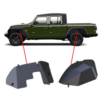 Black Horse® - Black Front and Rear Inner Fender Liners