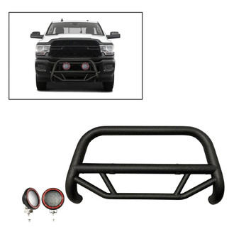 Black Horse® - 2.5" MAX Series Textured Black LED Bull Bar w/o Skid Plate