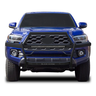 Black Horse® - Rambler Black LED Grille Guard with 30" LED Bar Single Row