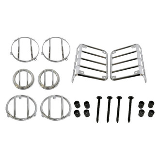 Black Mountain® - Euro Style Chrome Light Guard Set