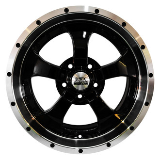 Black Mountain® - 5-Spoke Two-Toned Black 17x9 Alloy Wheel