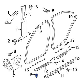 BMW OE - Door Sill Plate Clip