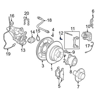 BMW OE - Disc Brake Caliper Anchor Plate Bolt