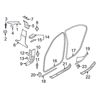 BMW OE - Body A-Pillar Trim Panel Screw