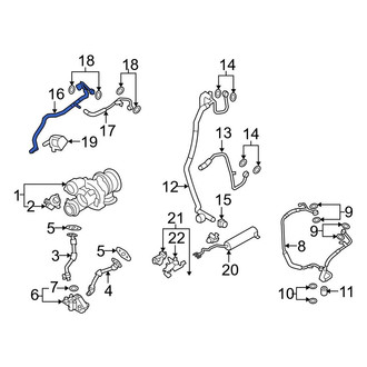 BMW OE - Right Turbocharger Coolant Line