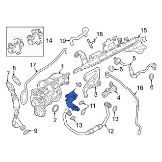 BMW OE - Front Turbocharger Coolant Line