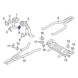 BMW OE - Front Exhaust Muffler Clamp
