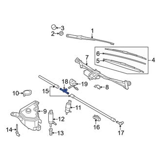 BMW OE - Front Windshield Washer Hose Connector