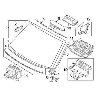 BMW OE - Windshield - Glass (W/O Active Driving Assistant Pro)