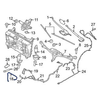 BMW OE - Front Right Outer Windshield Washer Hose