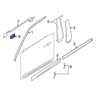 BMW OE - Front Left Door Glass Seal