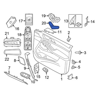 BMW OE - Front Left Rearward Power Seat Switch Bezel
