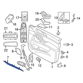 BMW OE - Front Left Lower Door Trim Molding