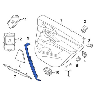 BMW OE - Rear Left Upper Door Trim Molding