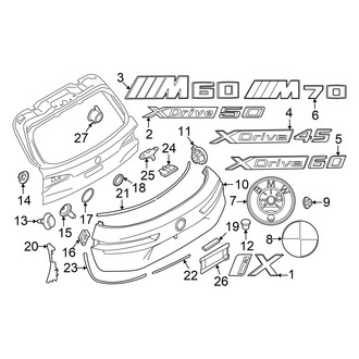 BMW OE - Lift Gate - Exterior Trim