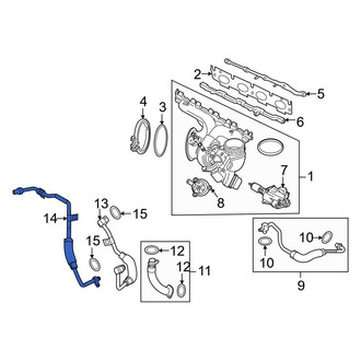 BMW OE - Turbocharger Coolant Line