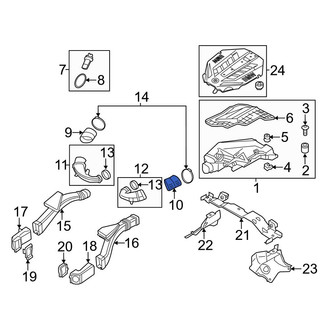 BMW OE - Left Engine Air Intake Hose Adapter